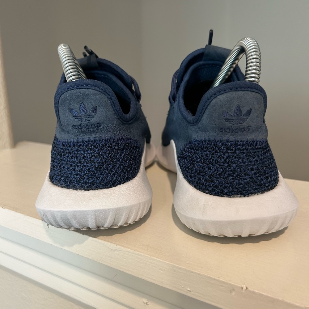 Adidas Tubular Shadow Sneakers Womens Size 6 Blue Suede Knit Fabric - Picture 6 of 9